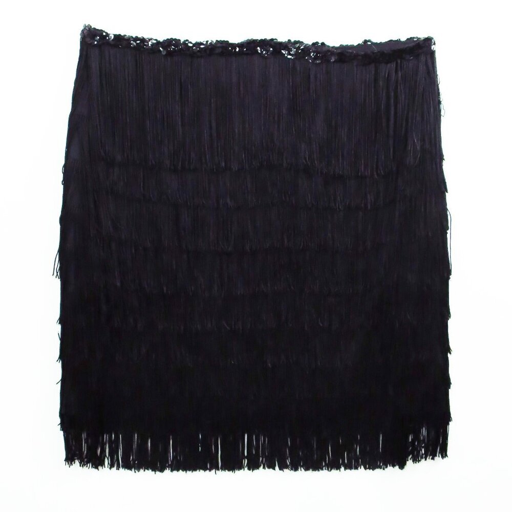 Betsey Johnson Cascade Fringe Skirt Y2K Size L NWT